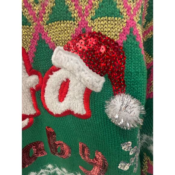 Ugly Christmas Sweater Santa Baby Days Size XL - Picture 5 of 5